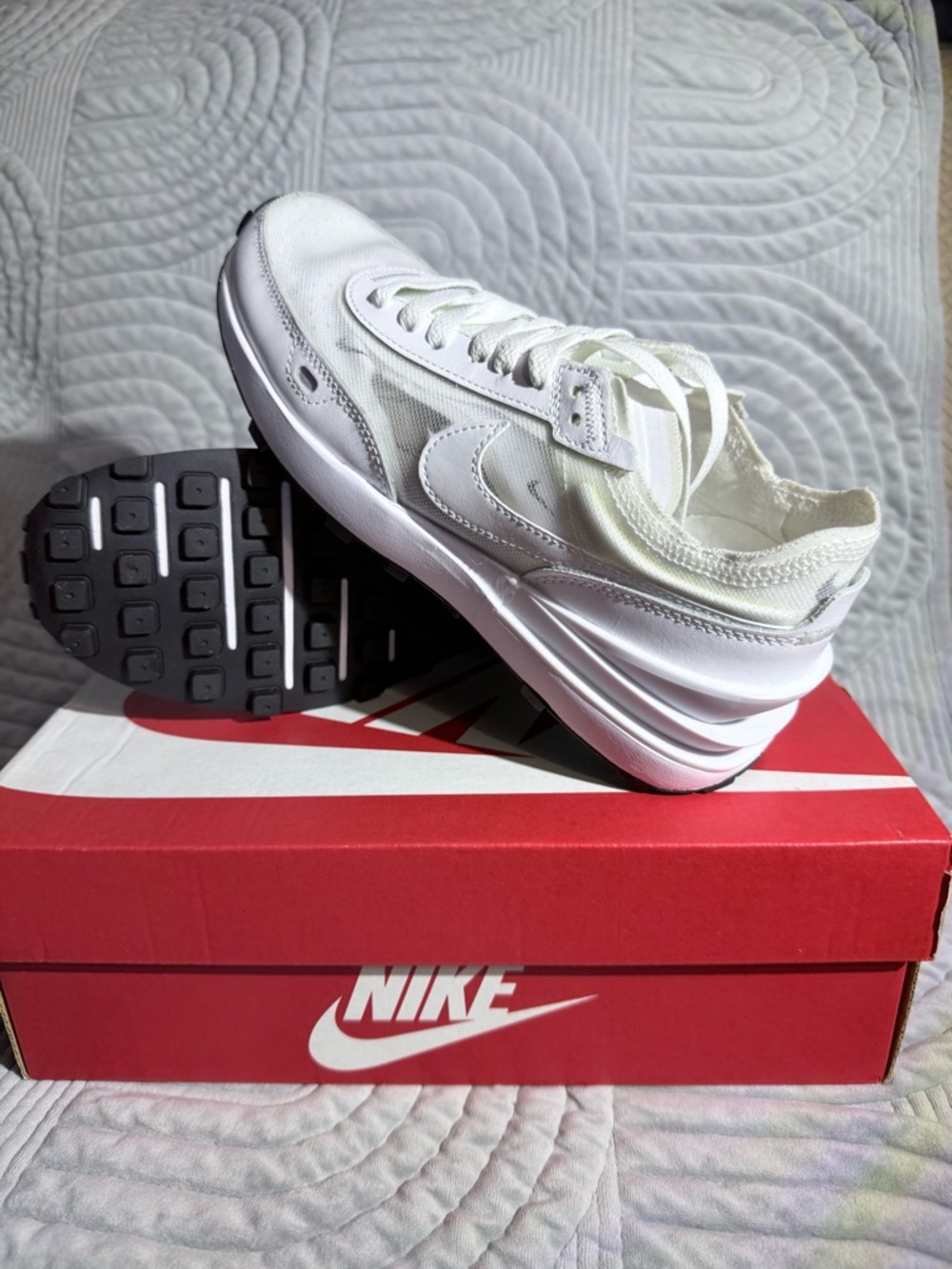 Nike Women's White Layered Platform Sneaker